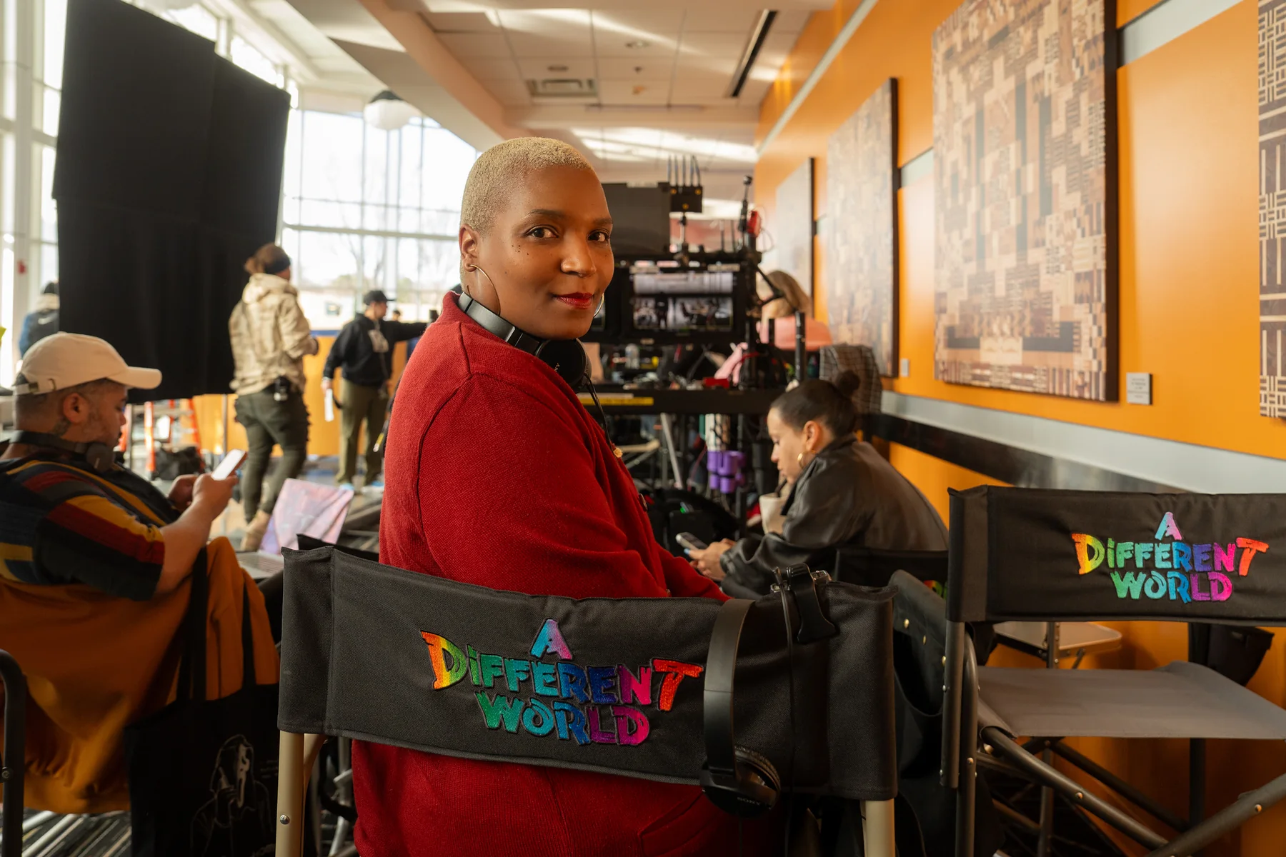Felicia Pride on the set of A Different World