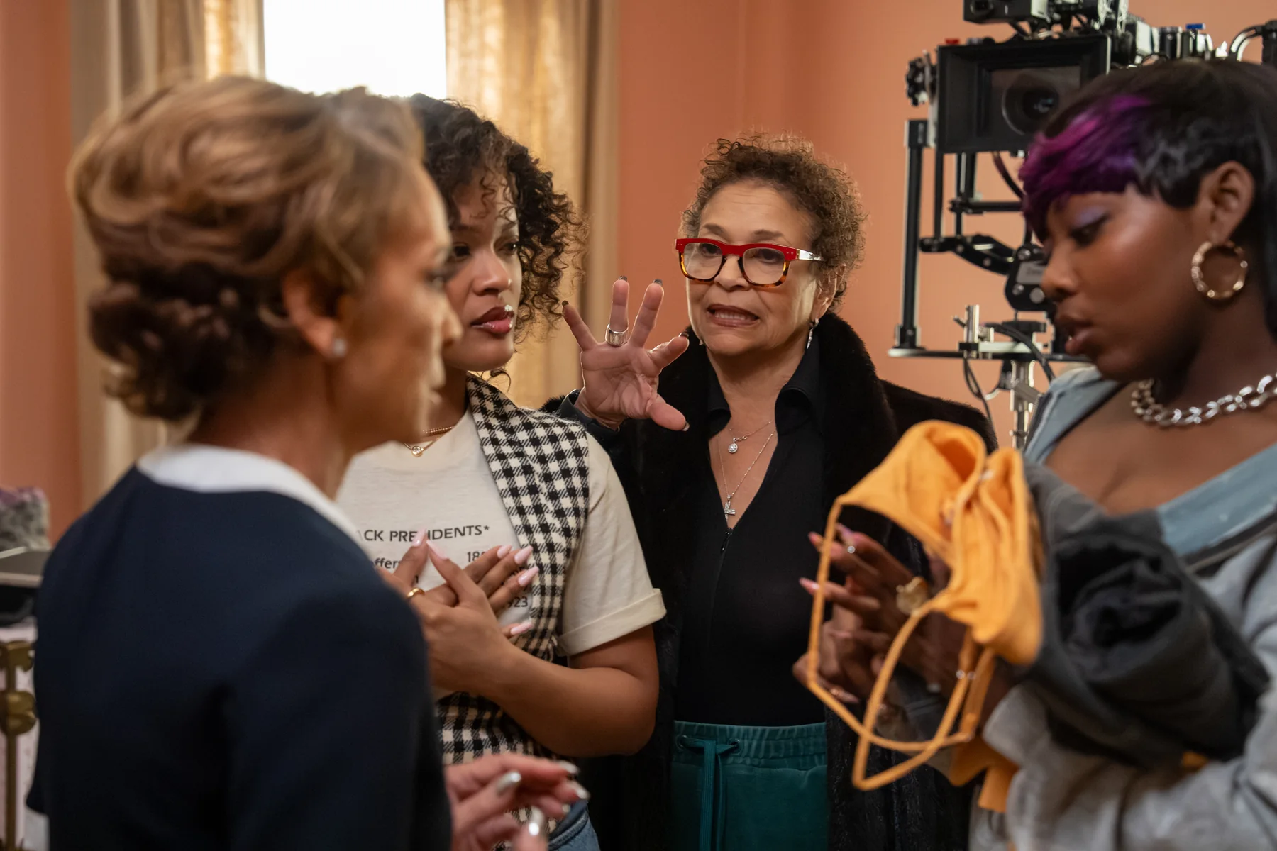 Debbie Allen directing on the set of A Different World